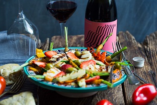 Sommersalat af grillede grøntsager